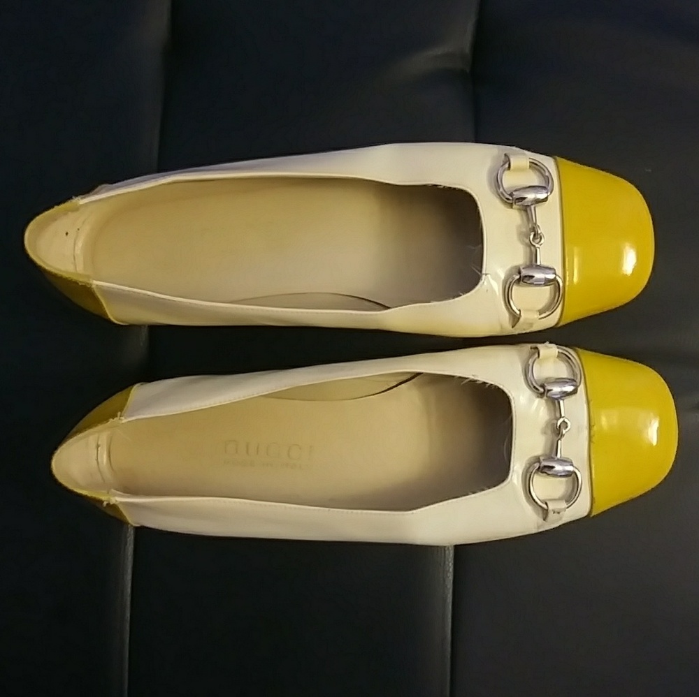 Gucci Vintage Stirrup Patent Flats